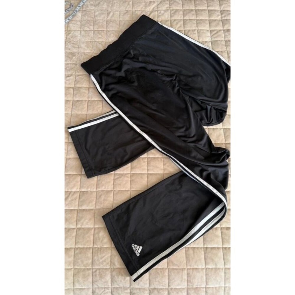 Adidas Vintage Y2K Track Pants Womens XS Black White Striped Flared Athletic